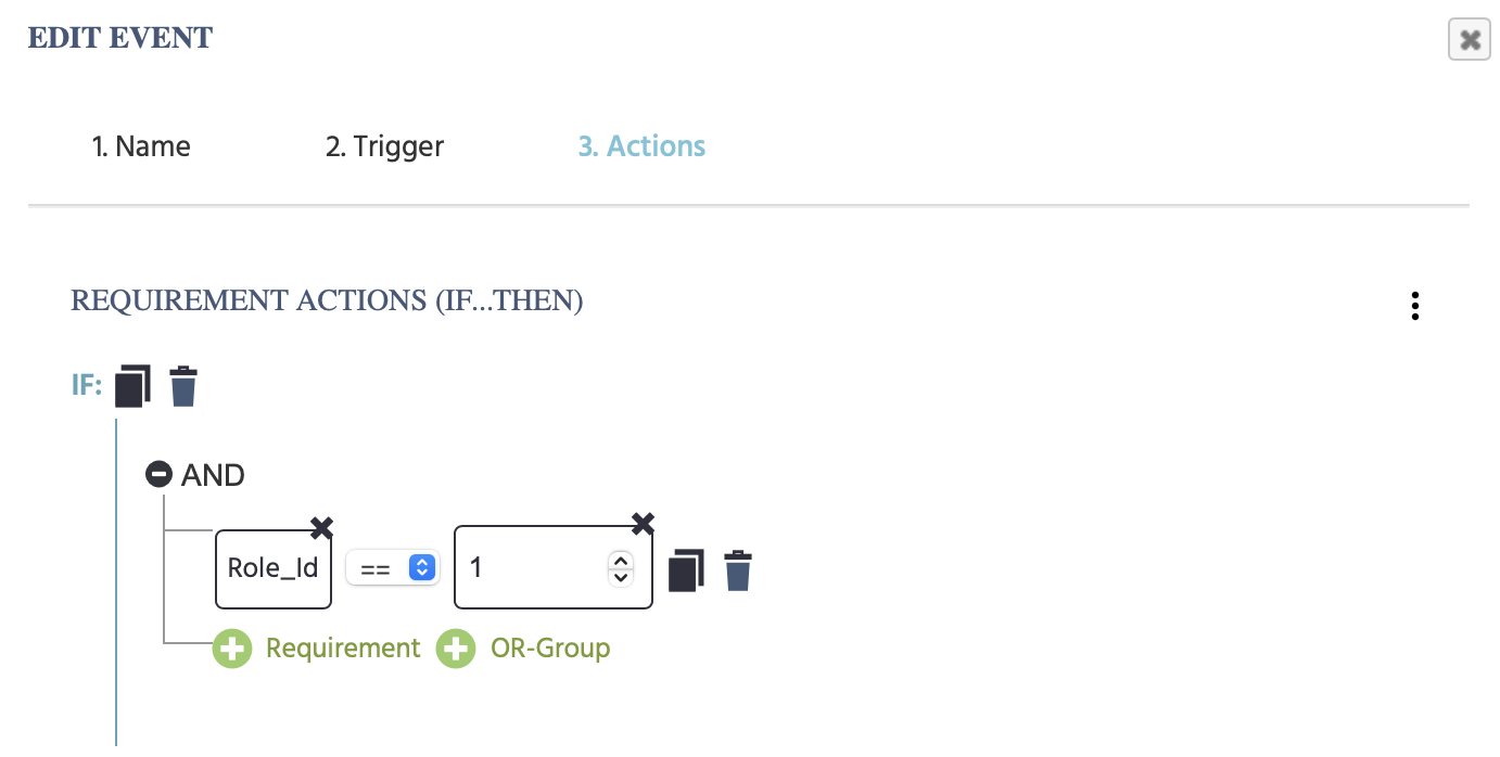 indicating that the role id is equal to one