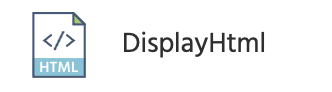 The Display HTML object icon.