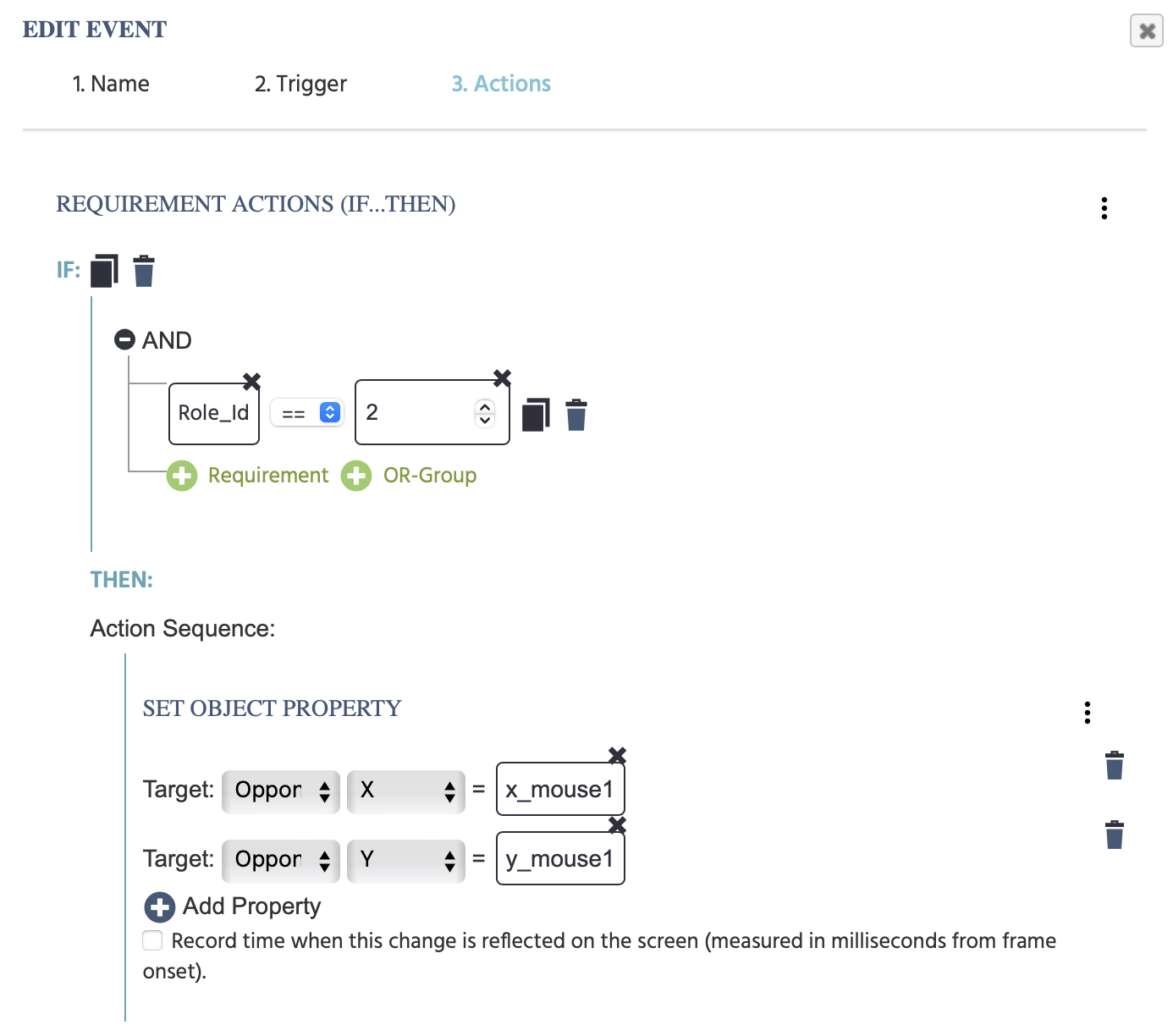 Setting the cursor property equal to the mouse tracking values