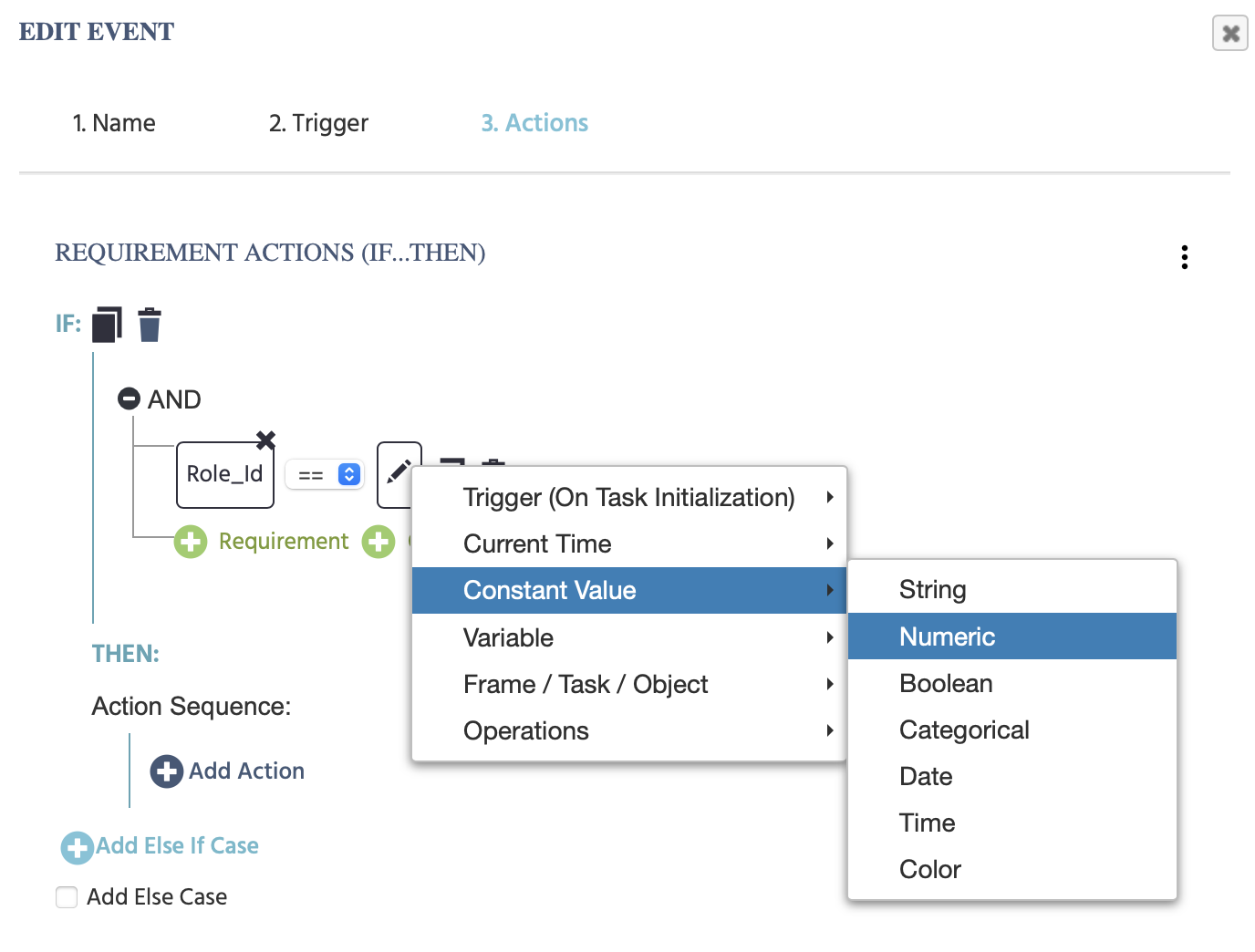 Selecting the constant value