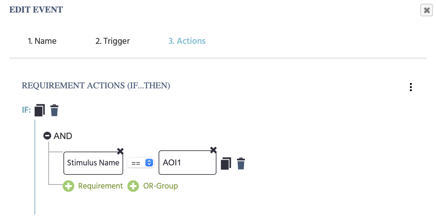 Setting the stimulus in an if/then event to be AOI1