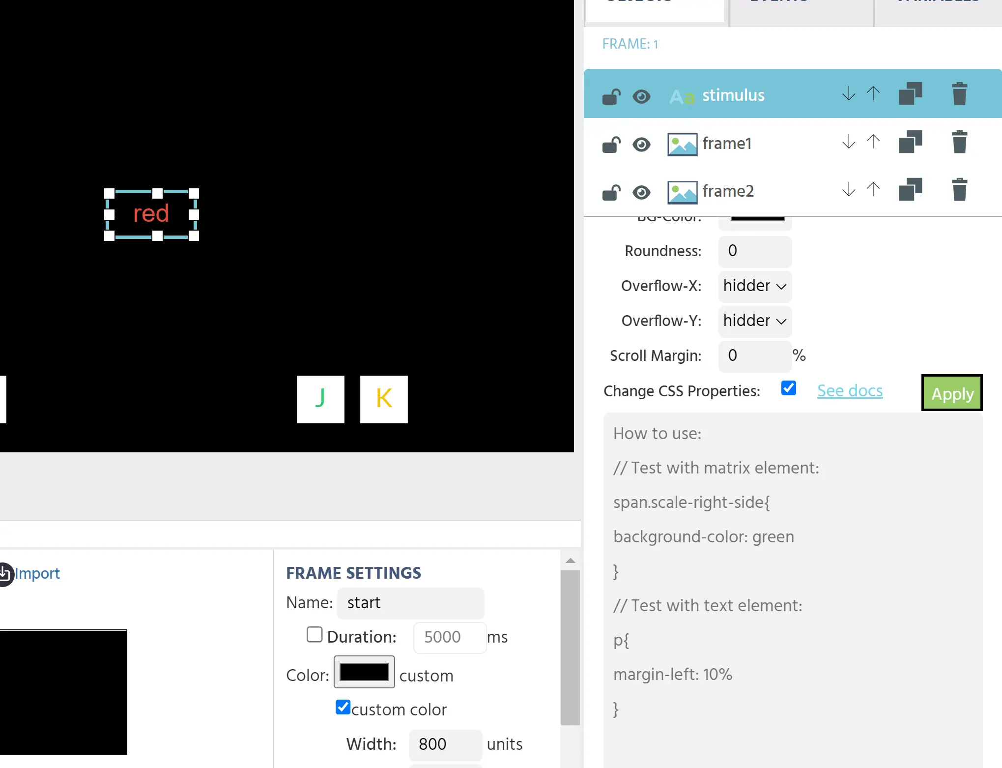 el código CSS predeterminado