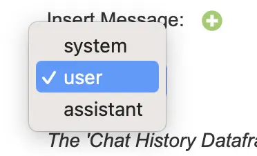 El icono de insertar mensaje.