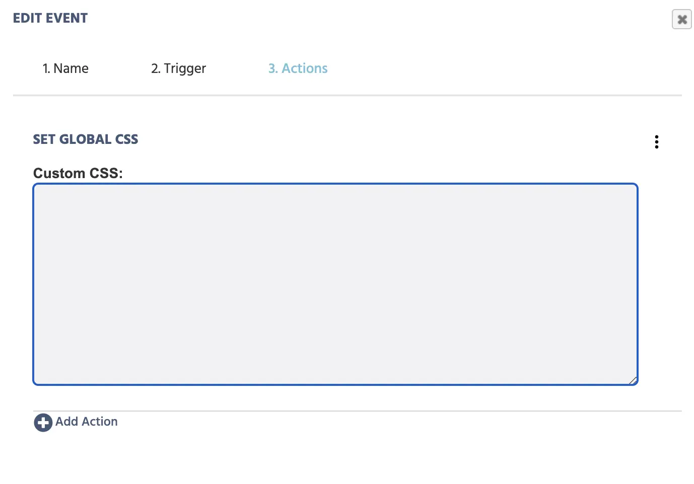 El editor de código CSS en Labvanced.