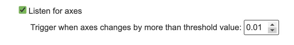 Configurando el disparador para escuchar cambios en ejes