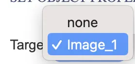 Menú de Propiedades de Objetos donde se especifica el objeto.