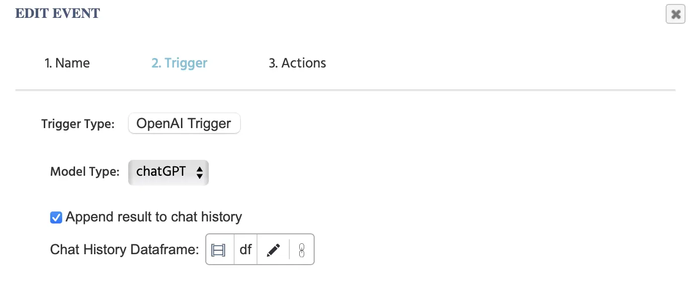 Un ejemplo del disparador de OpenAI en Labvanced.