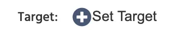 El botón 'Establecer Objetivo.'
