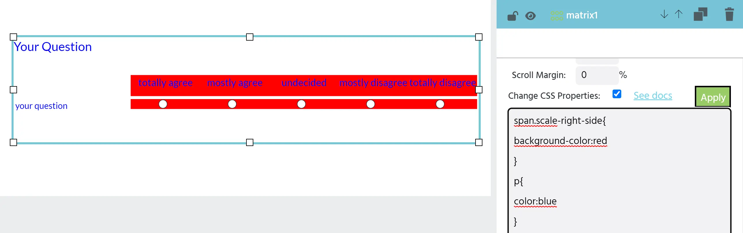 un ejemplo de múltiples propiedades CSS