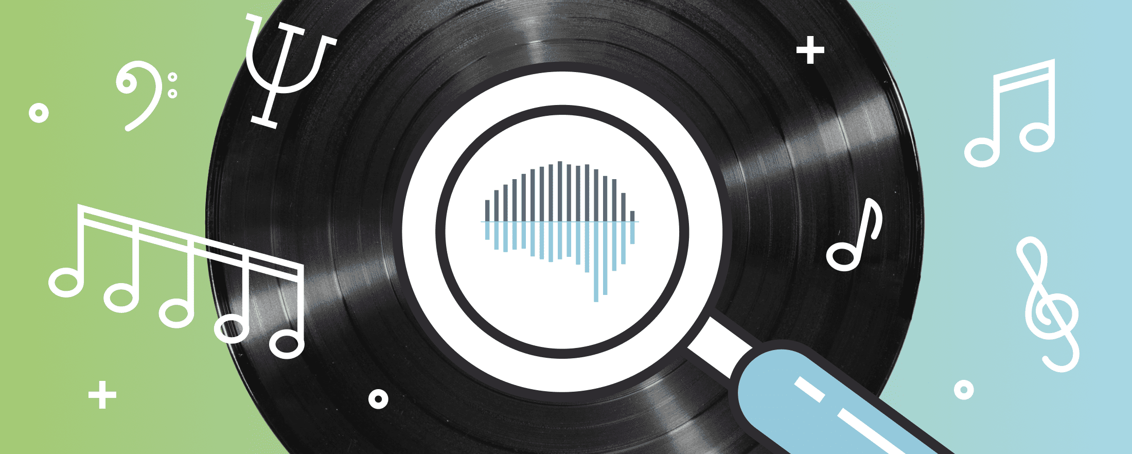 Image of a vinyl record, symbolizing music research and music psychology experiments