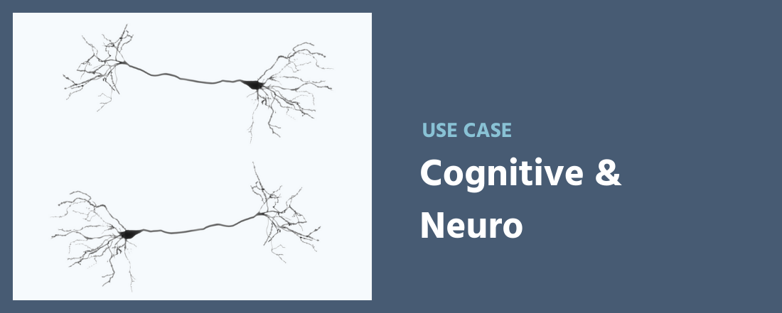 A pair of neurons symbolizing cognition that can be studied using Labvanced, a cognitive psychology research platform.