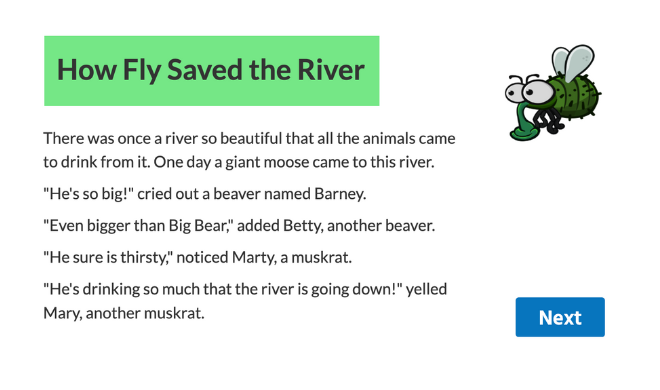 Preview of the Chatterbox Project task in Labvanced