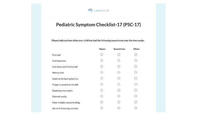Preview of the Pediatric Symptom Checklist-17