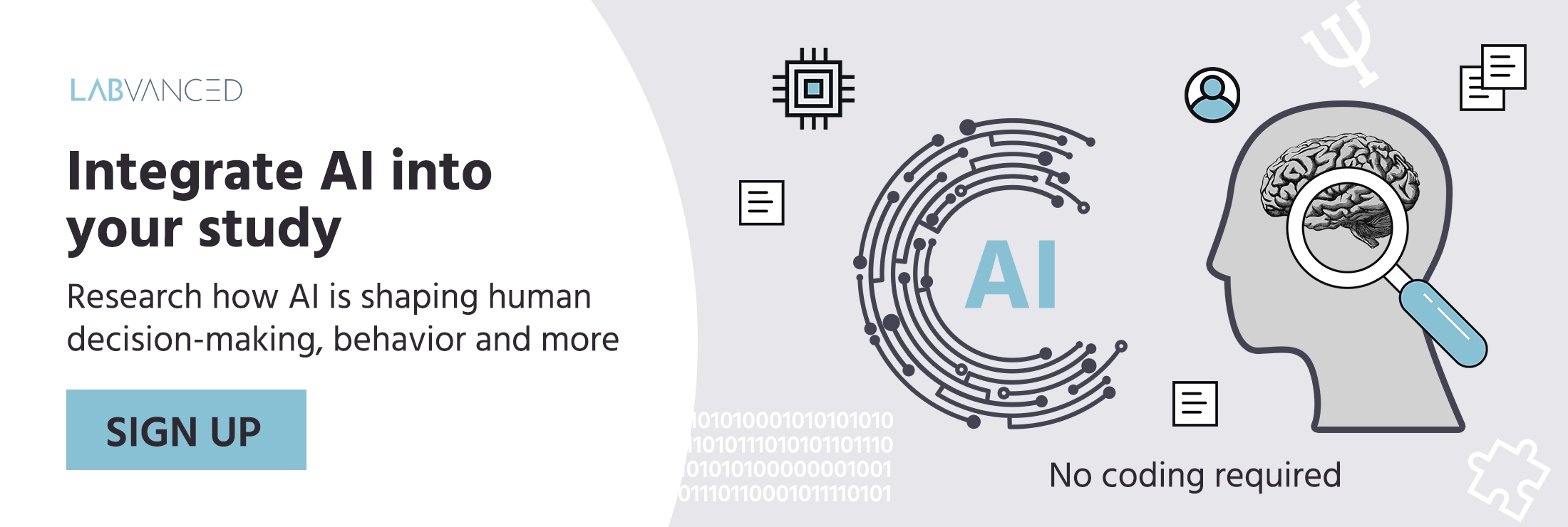 Join Labvanced and integrate ChatGPT and AI in your upcoming psychology research and experiment.