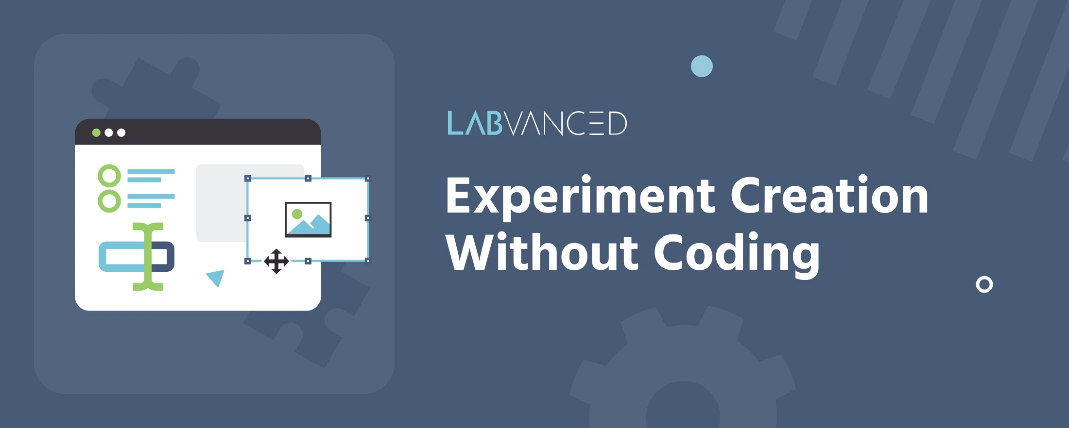 A desktop computer with the Labvanced no-code experiment builder open