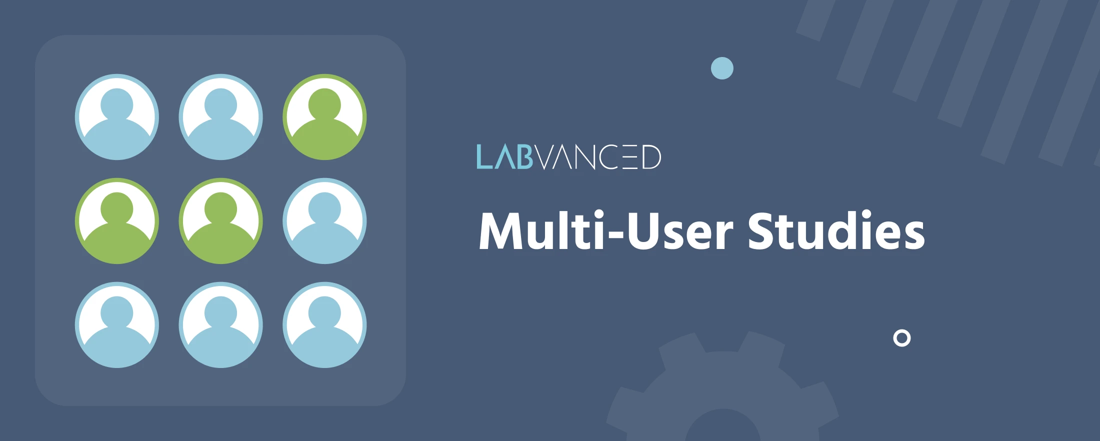 Illustration of participants taking part in a multi user study in Labvanced.