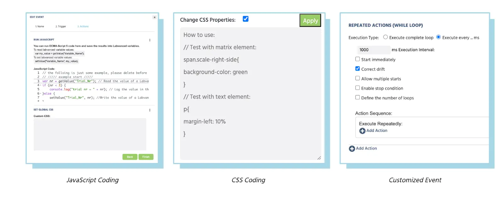 Approaches for implemented advanced questionnaire design.